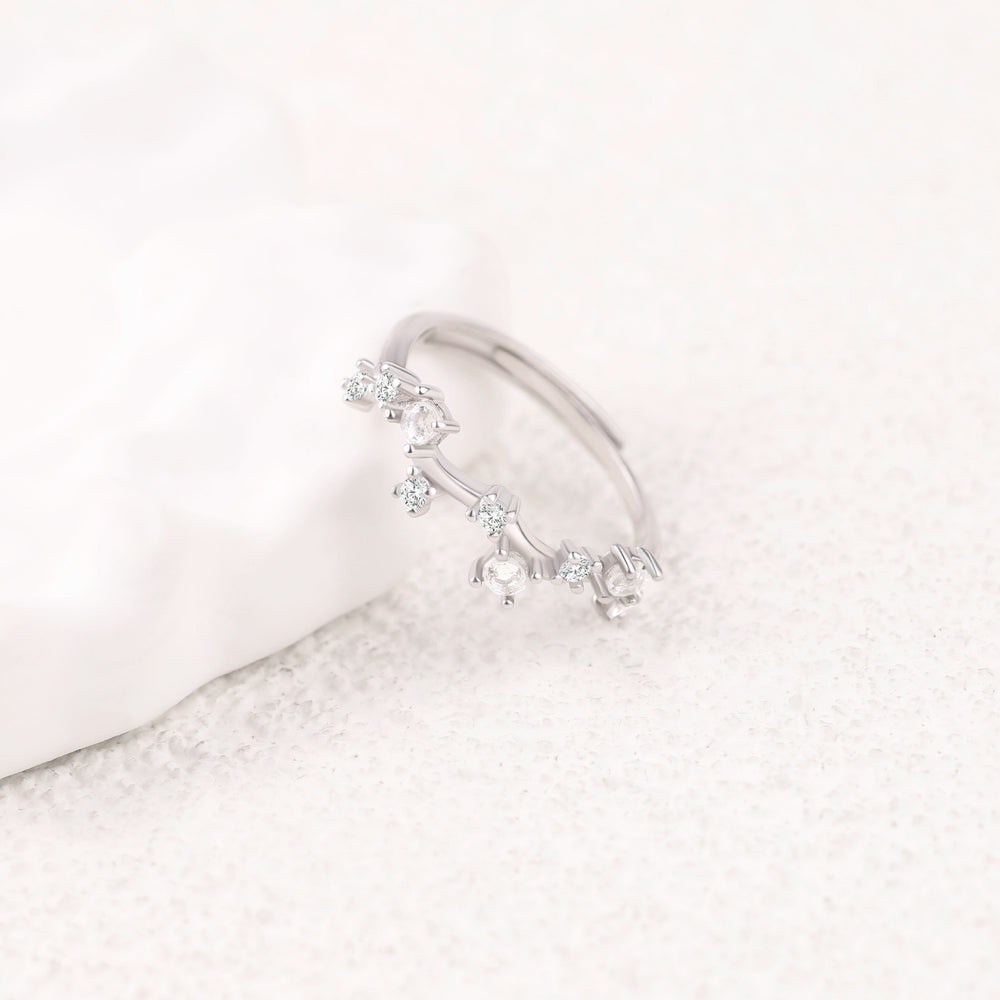 Moonstone Constellation Band - 925 Sterling Silver