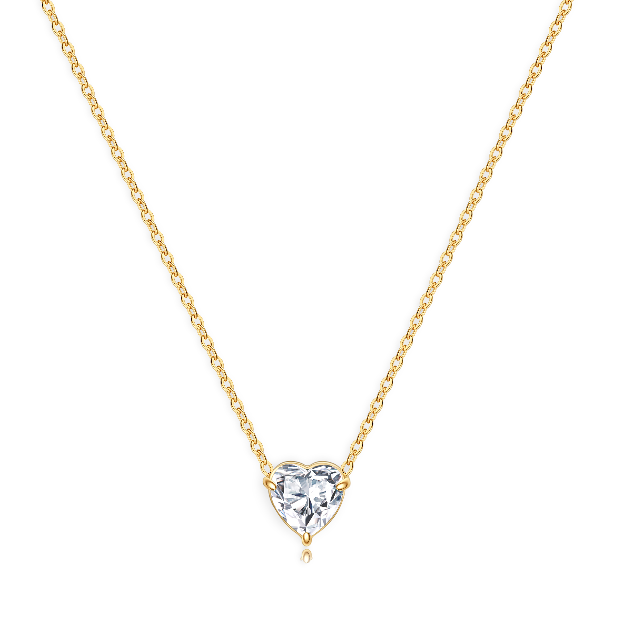 Dainty Birthstone Heart Necklace