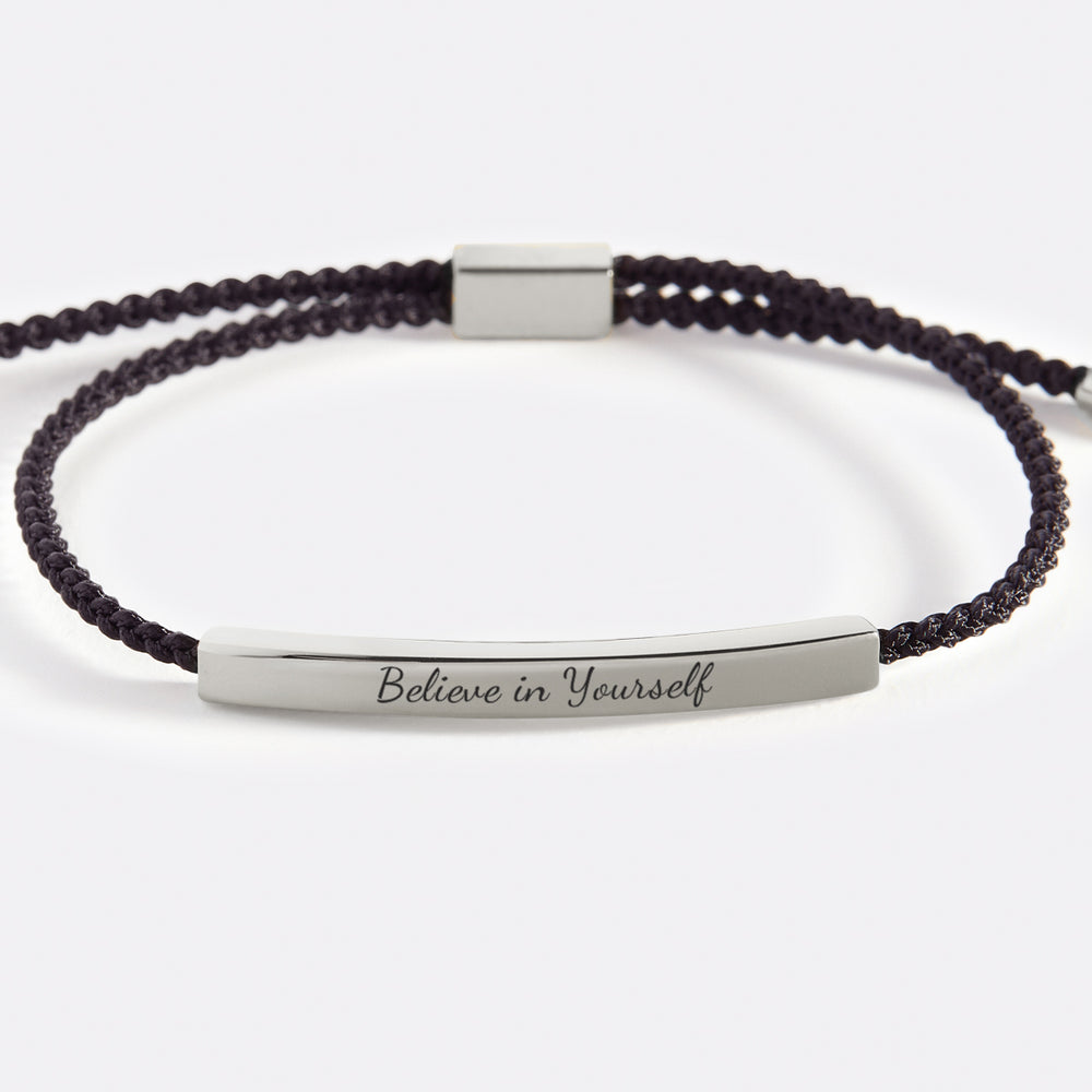Believe in Yourself Inspire Bracelet - Silver / Pink