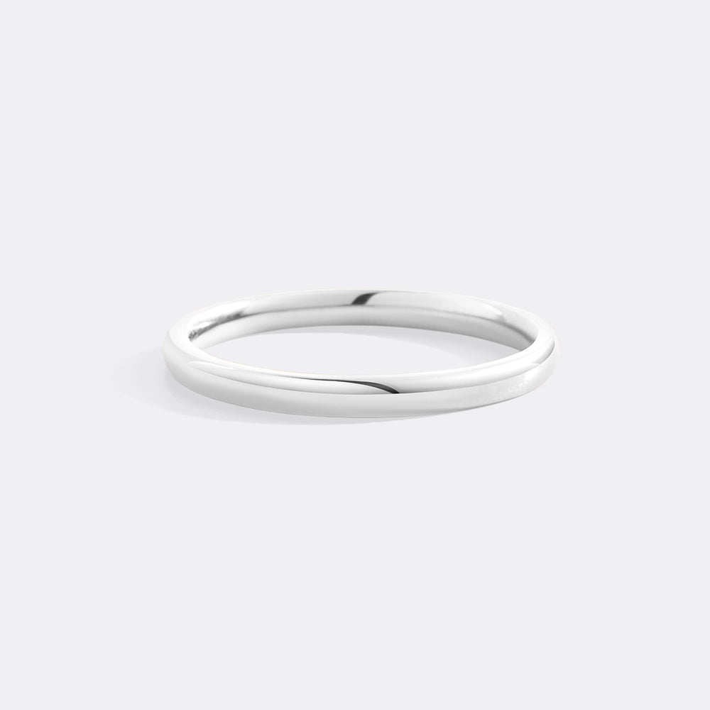 Silver ring on a white background