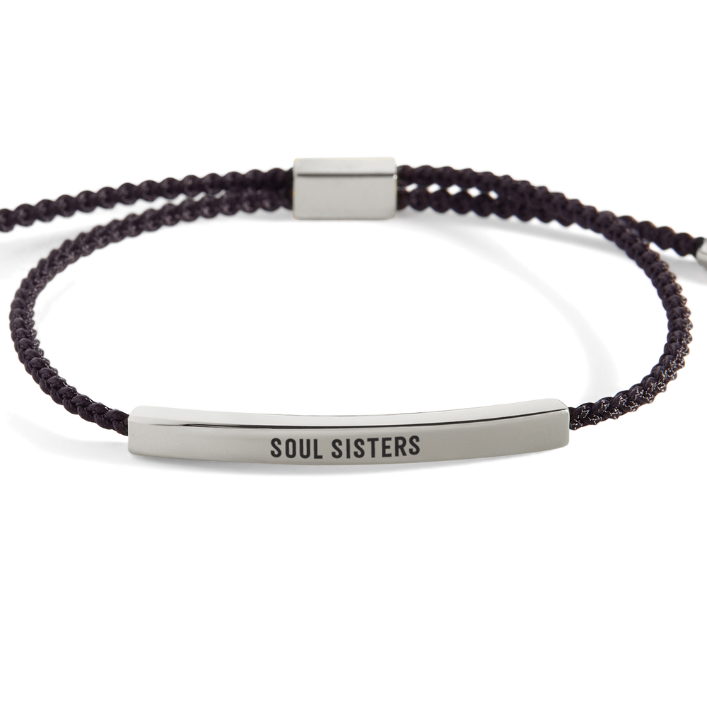Soul Sisters Inspire Bracelet - Silver / Midnight Black / Standard