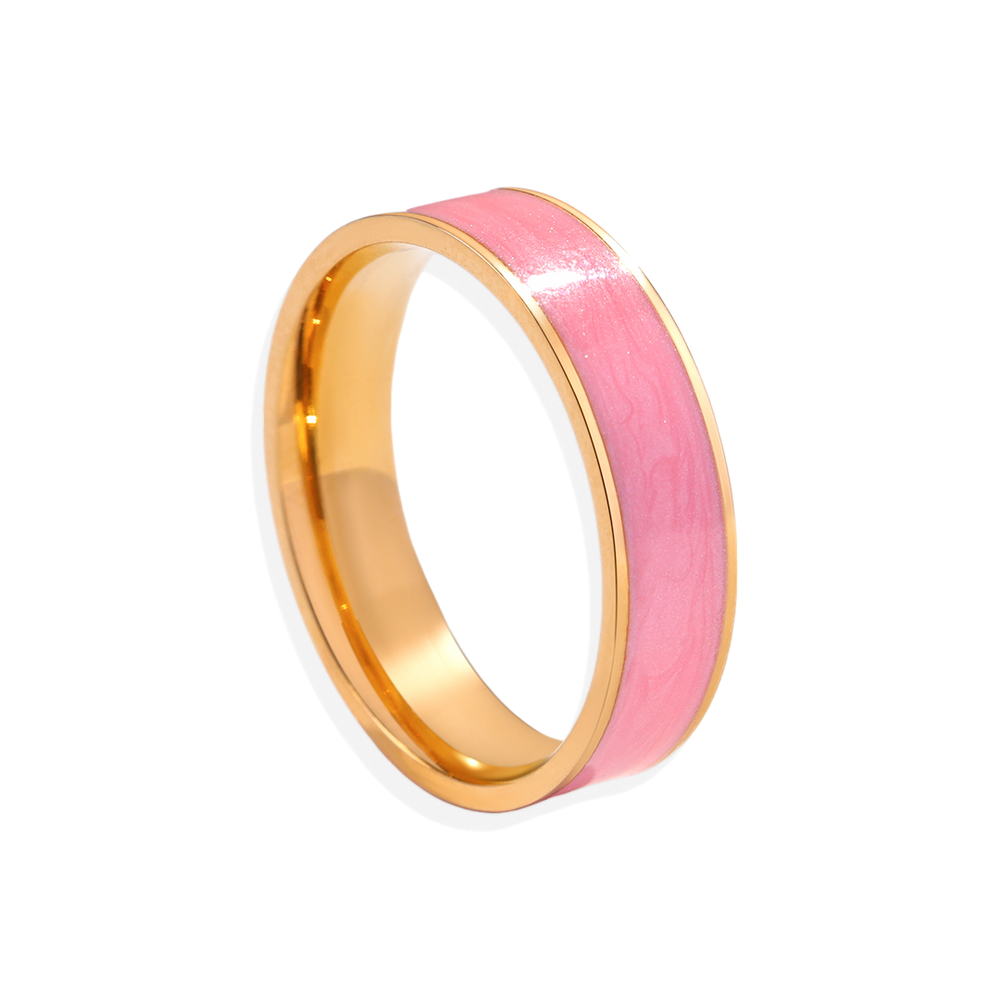 Enamel Band Ring - Blossom / 6