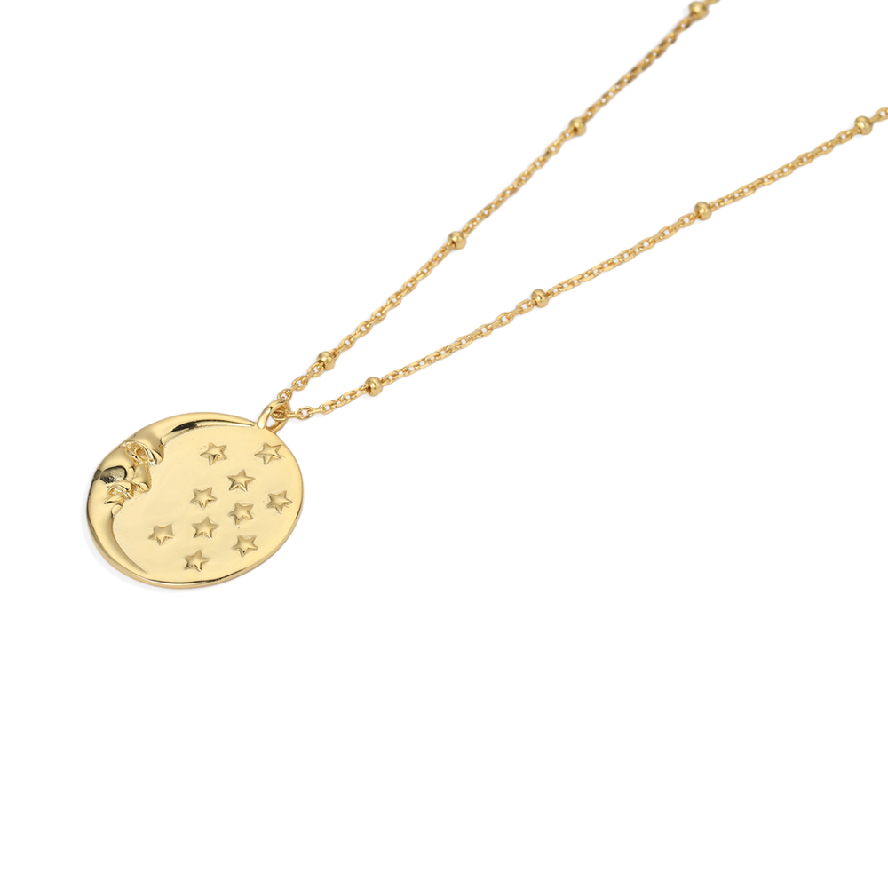 Starry Night Pendant Necklace - 18k Gold Over Sterling Silver