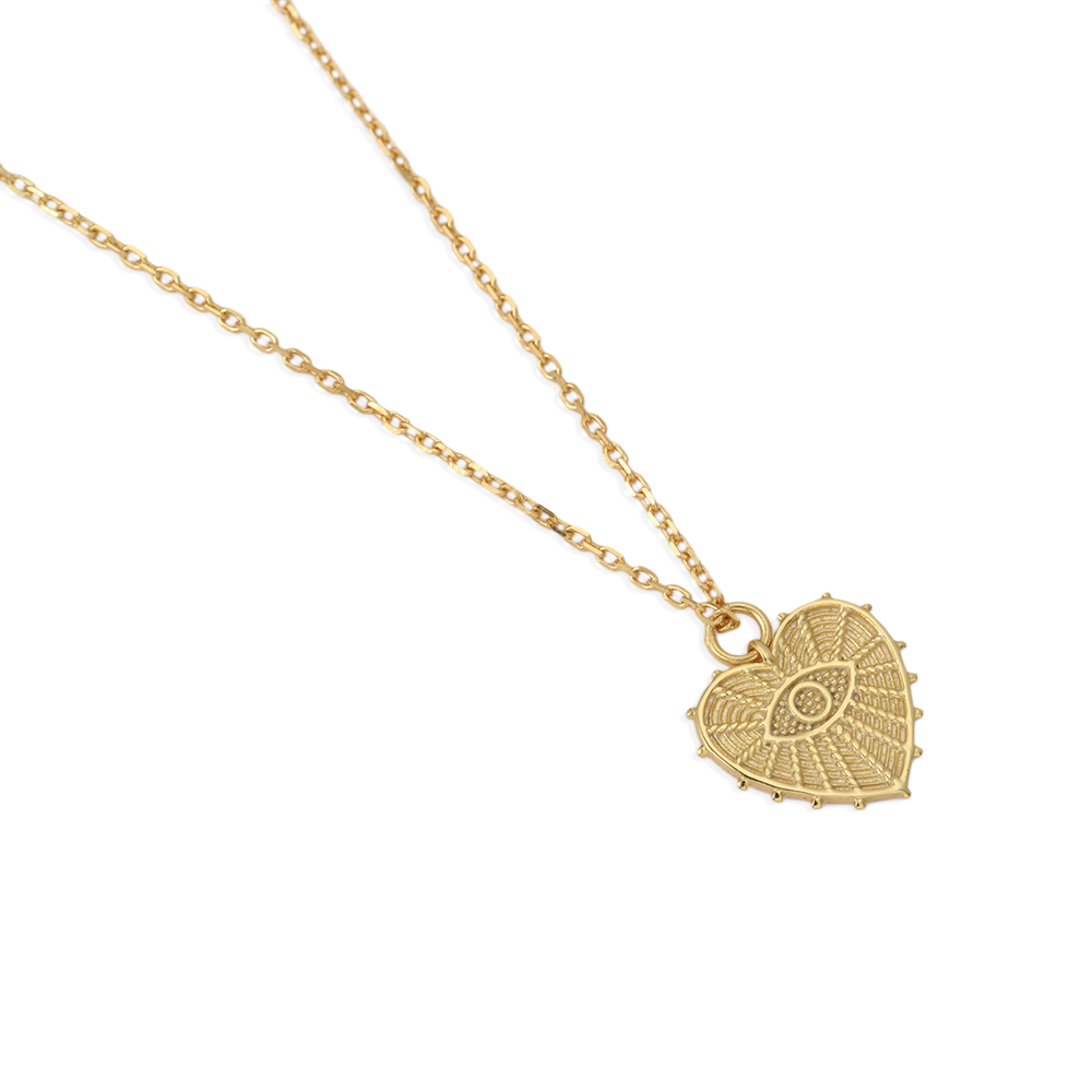 The Heart Sees All Pendant Necklace - 18k Gold Over Sterling Silver