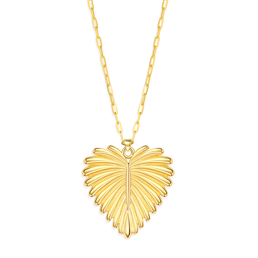 Full-Heart Palm Pendant Necklace - Default Title