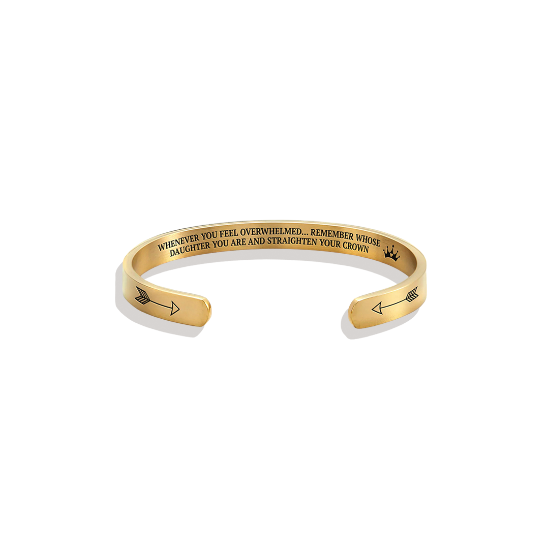 Remember Who You Are Straighten Your Crown Cuff Bracelet