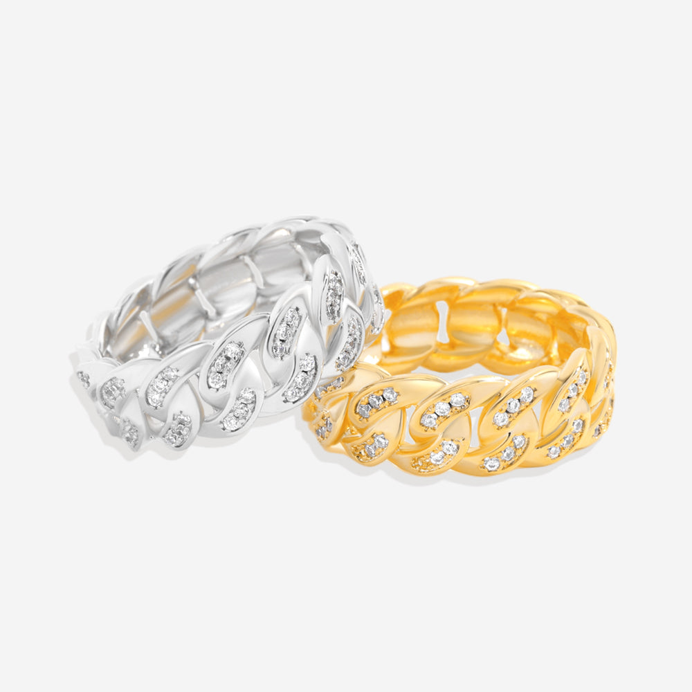 Pavé Chain Ring - Gold / 6