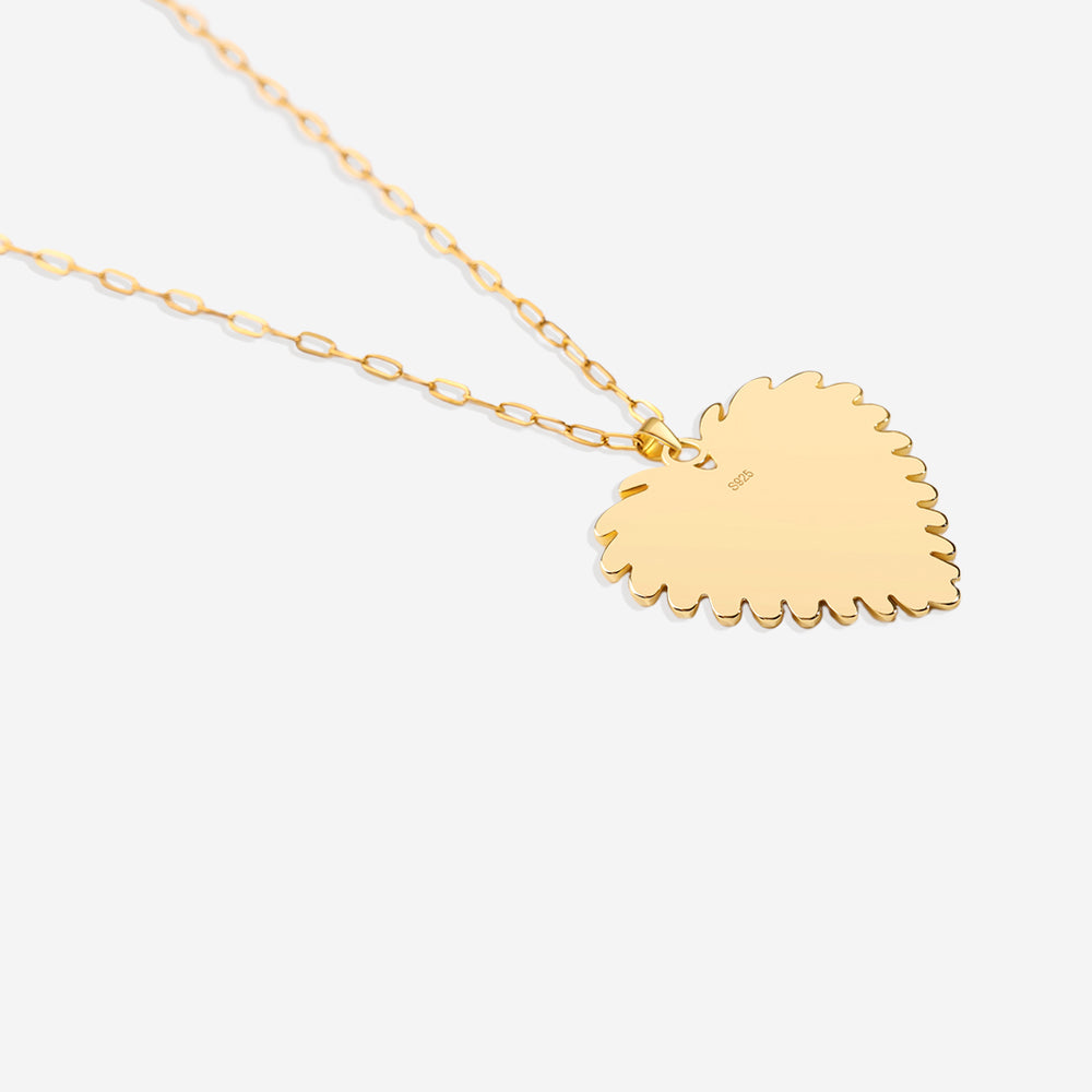 Full-Heart Palm Pendant Necklace - Default Title