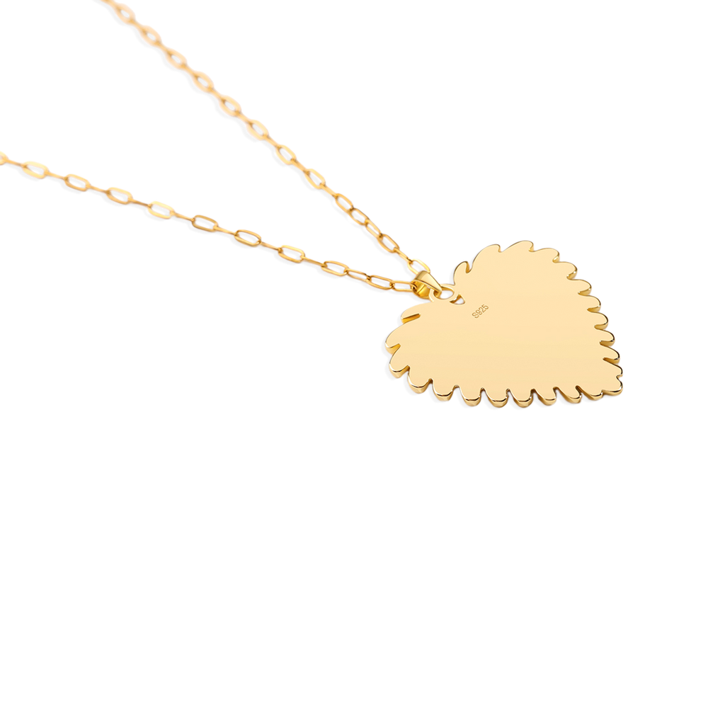 Full-Heart Palm Pendant Necklace - Default Title