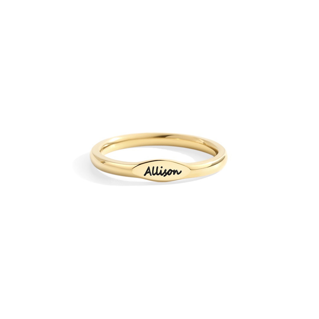Skinny Name Ring