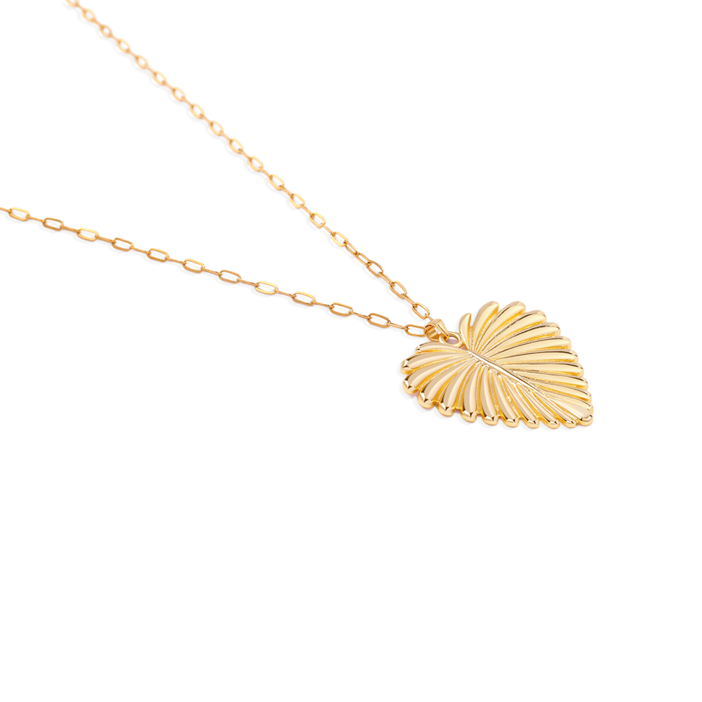 Full-Heart Palm Pendant Necklace - Default Title