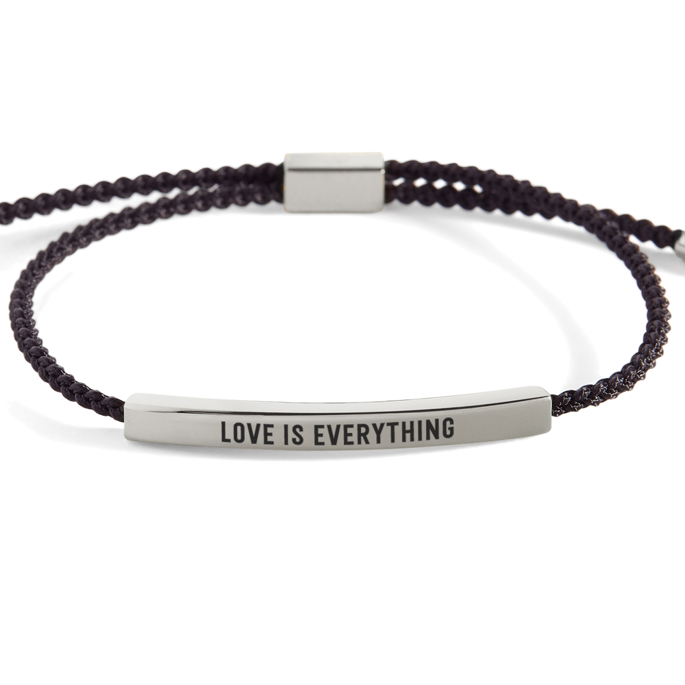 Love Is Everything Inspire Bracelet - Silver / Midnight Black / Standard
