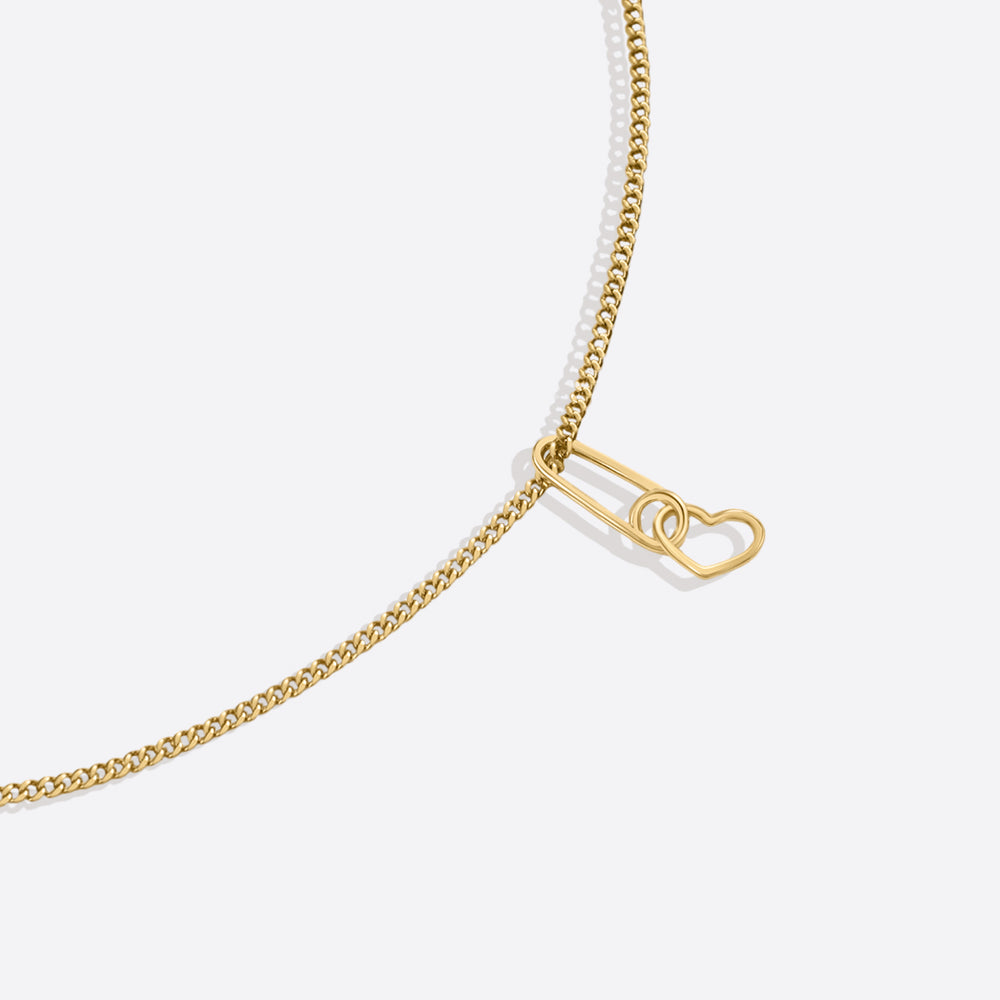 Paperclip Heart Necklace - Default Title