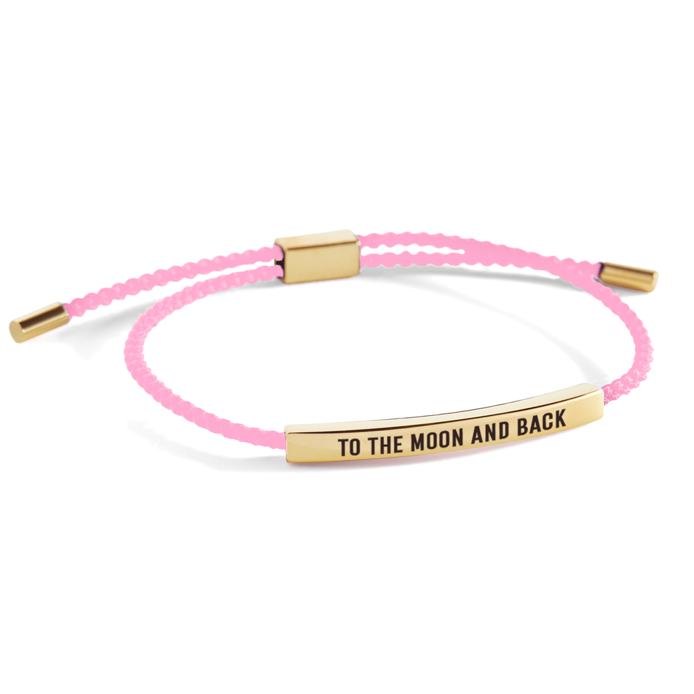 To The Moon And Back Inspire Bracelet - Gold / Pink / Standard