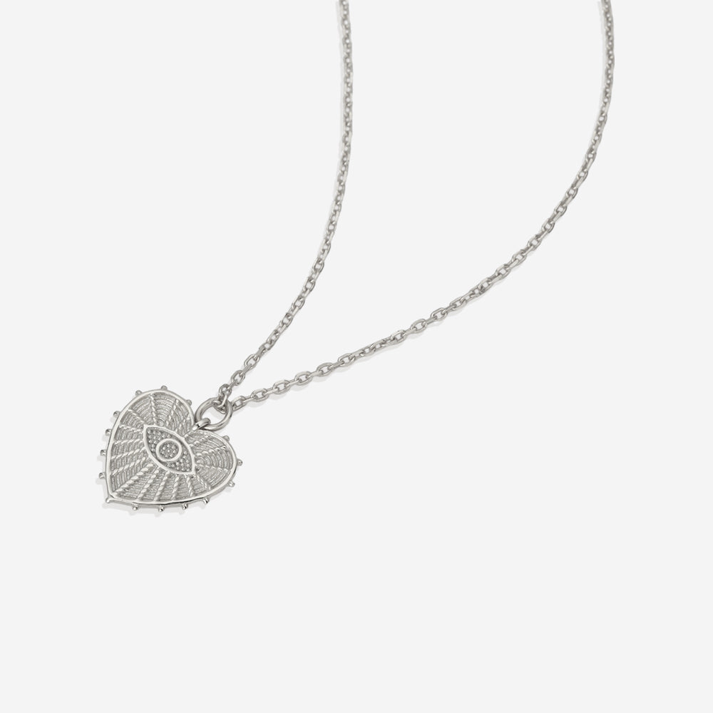 The Heart Sees All Pendant Necklace - 925 Sterling Silver