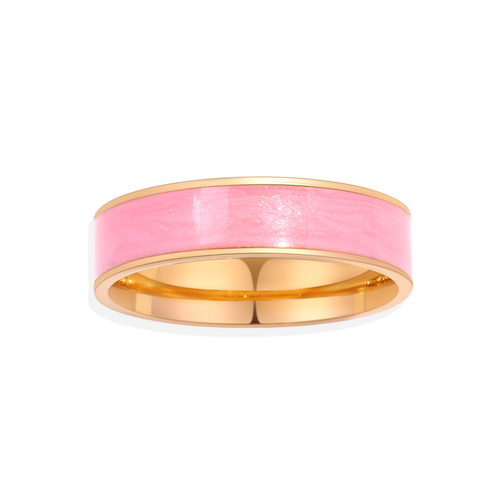 Enamel Band Ring - Blossom / 6