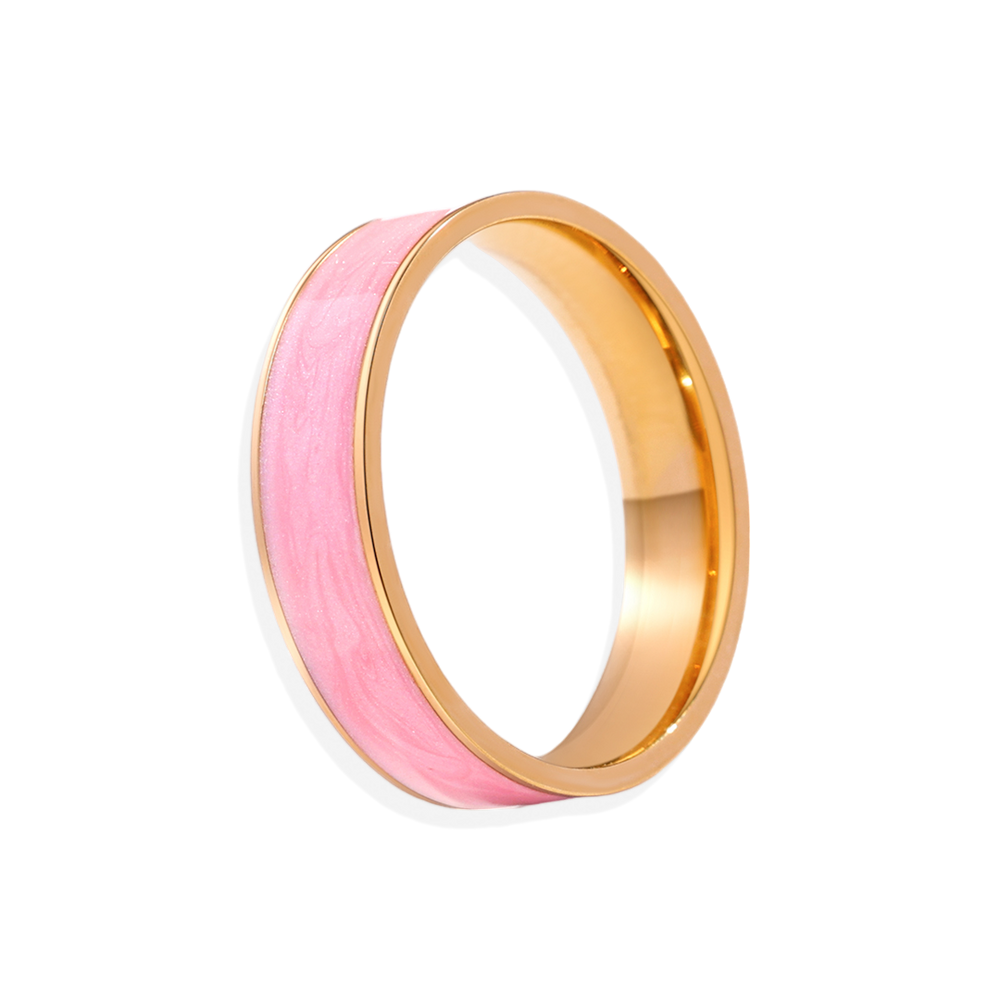 Enamel Band Ring - Blossom / 6