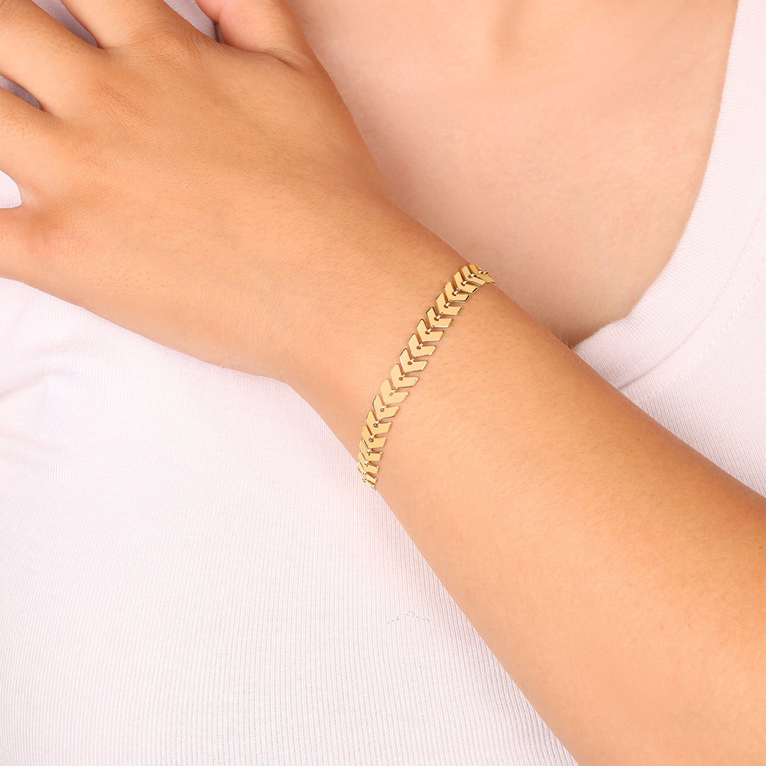 Leaf Chain Bracelet – Mint & Lily