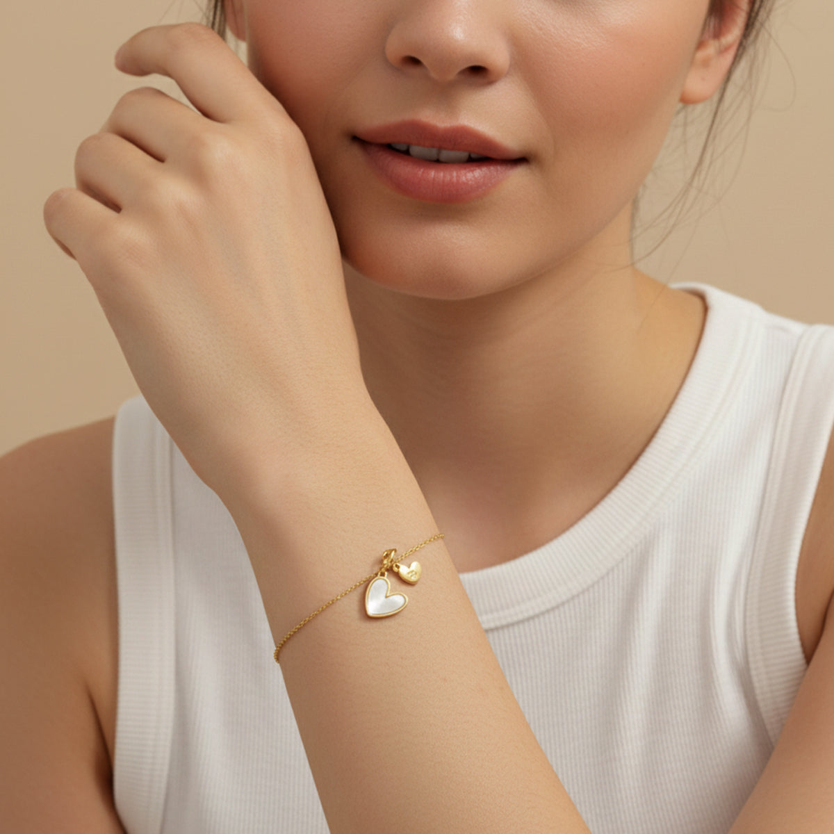 アクセサリー CTHY CHARM CHAIN BRACELET AMARE WHITE CHIP BRACELET