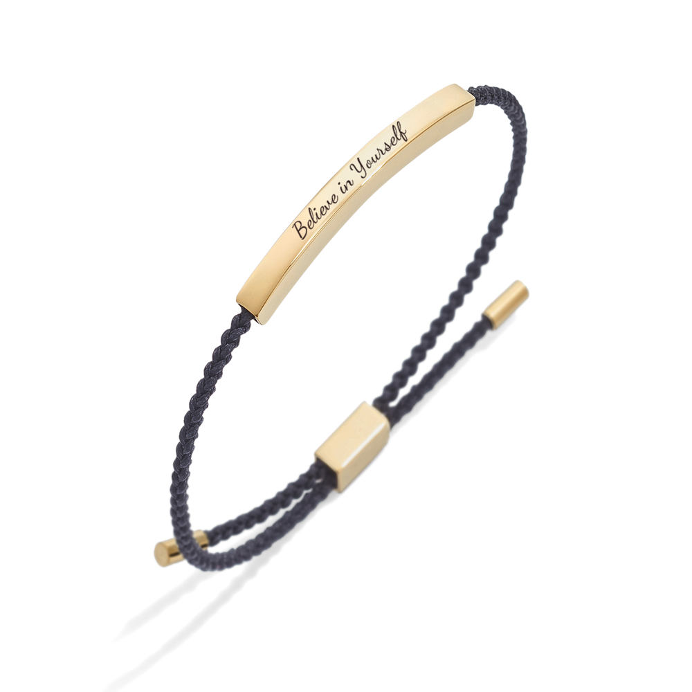 Believe in Yourself Inspire Bracelet - Gold / Midnight Black