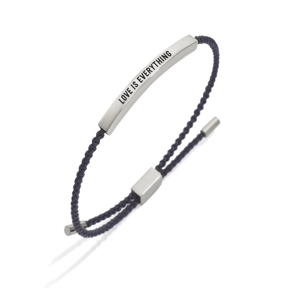 Love Is Everything Inspire Bracelet - Silver / Midnight Black / Standard