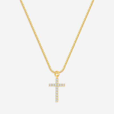 Pave Cross Necklace