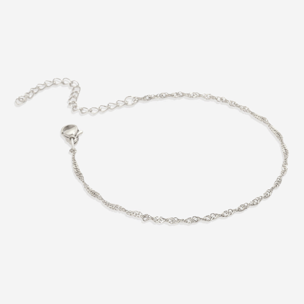 Singapore Twist Bracelet - Silver