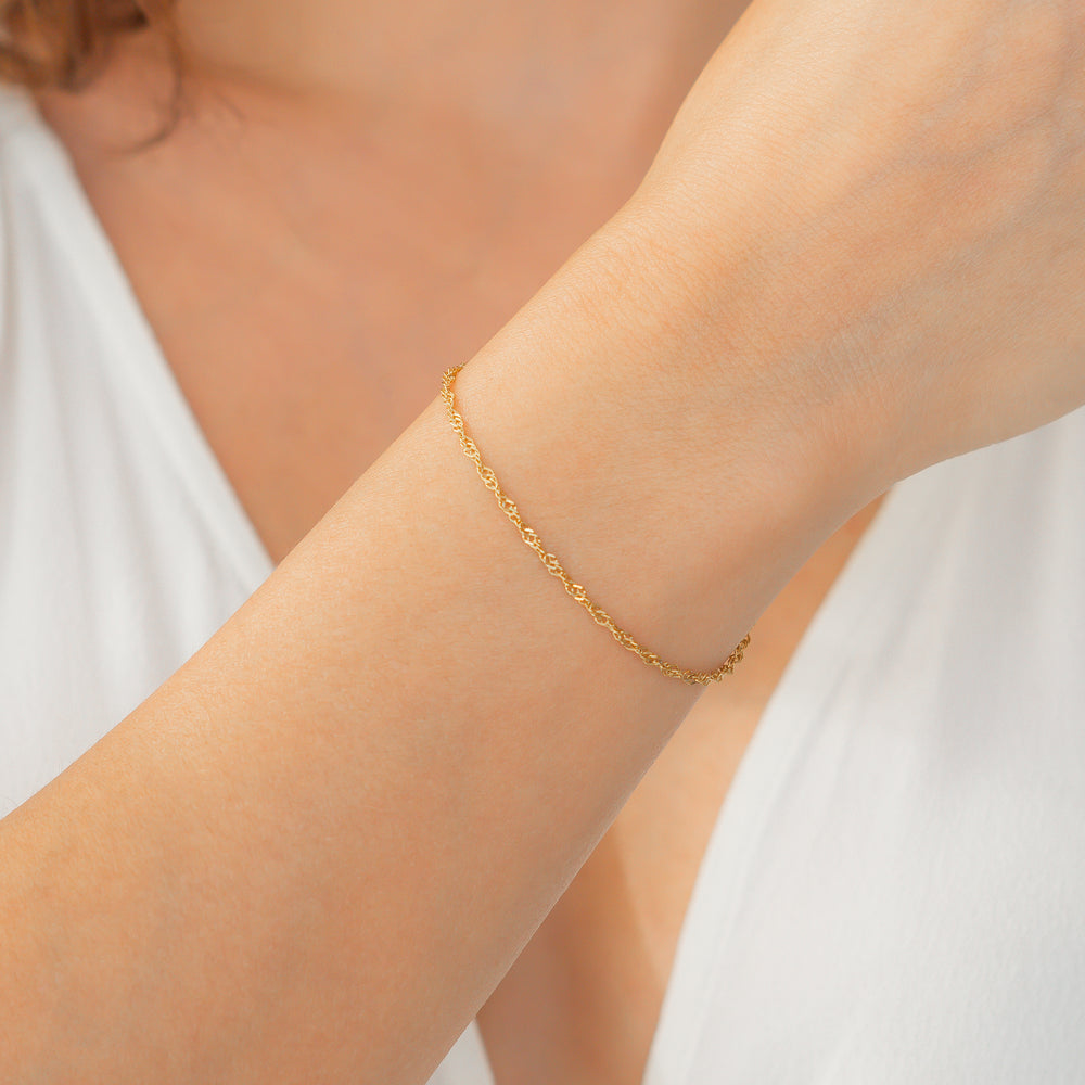 Singapore Twist Bracelet - Silver