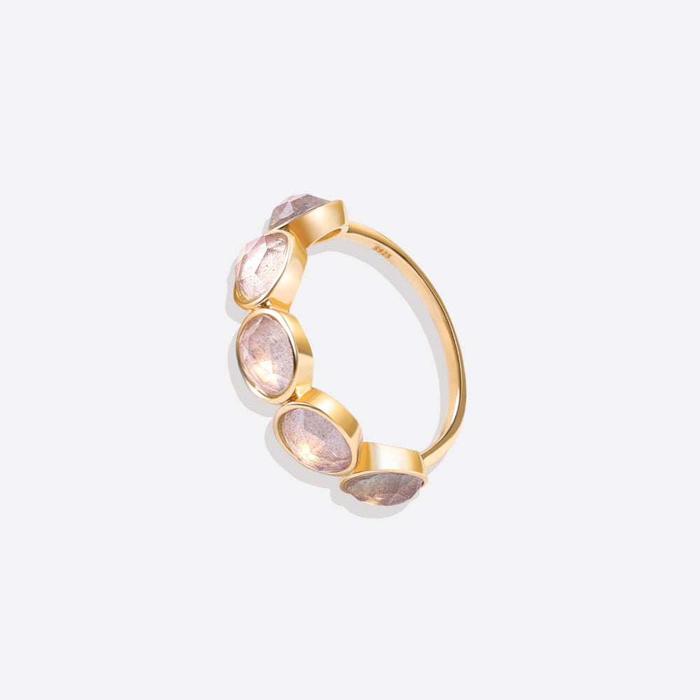 Rose-Cut Labradorite Ring - 5