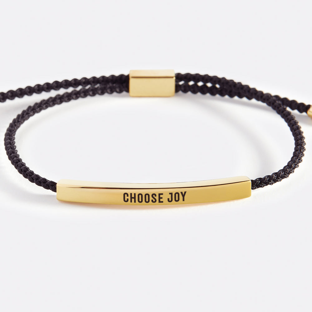 Choose Joy Inspire Bracelet - Gold / Midnight Black / Standard