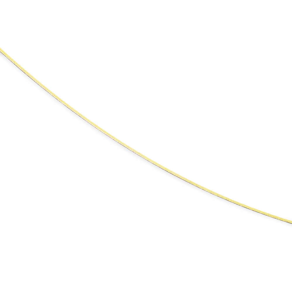 Dainty Herringbone Chain Necklace - 18k Gold Plated / 16" + 2"