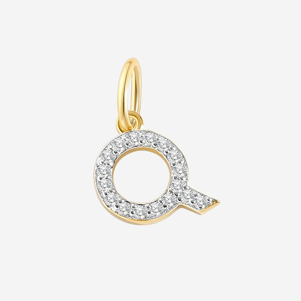 Diamond Initial Charm – Mint & Lily