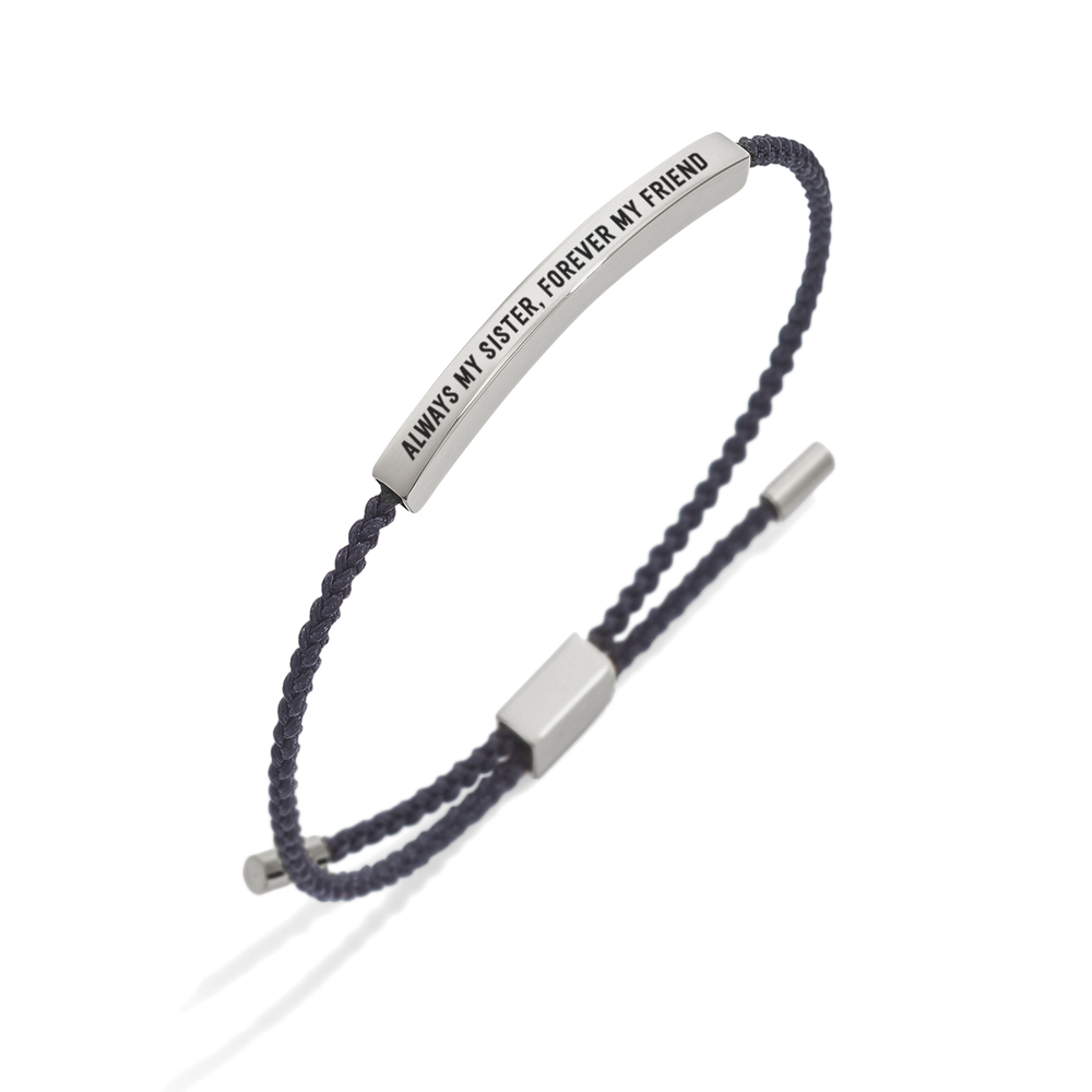 Always My Sister, Forever My Friend Inspire Bracelet - Silver / Pink / Standard