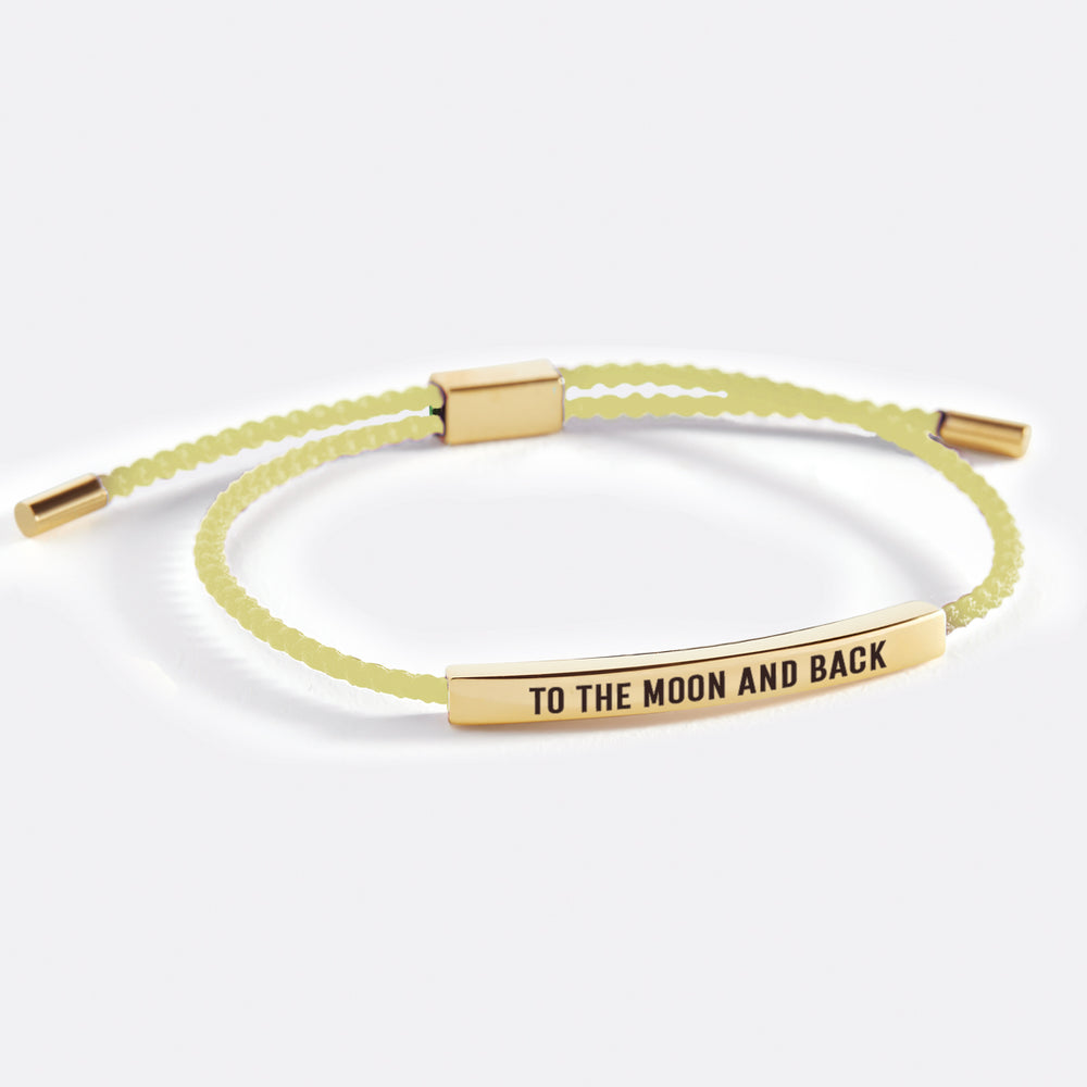 To The Moon And Back Inspire Bracelet - Gold / Lemon Yellow / Standard