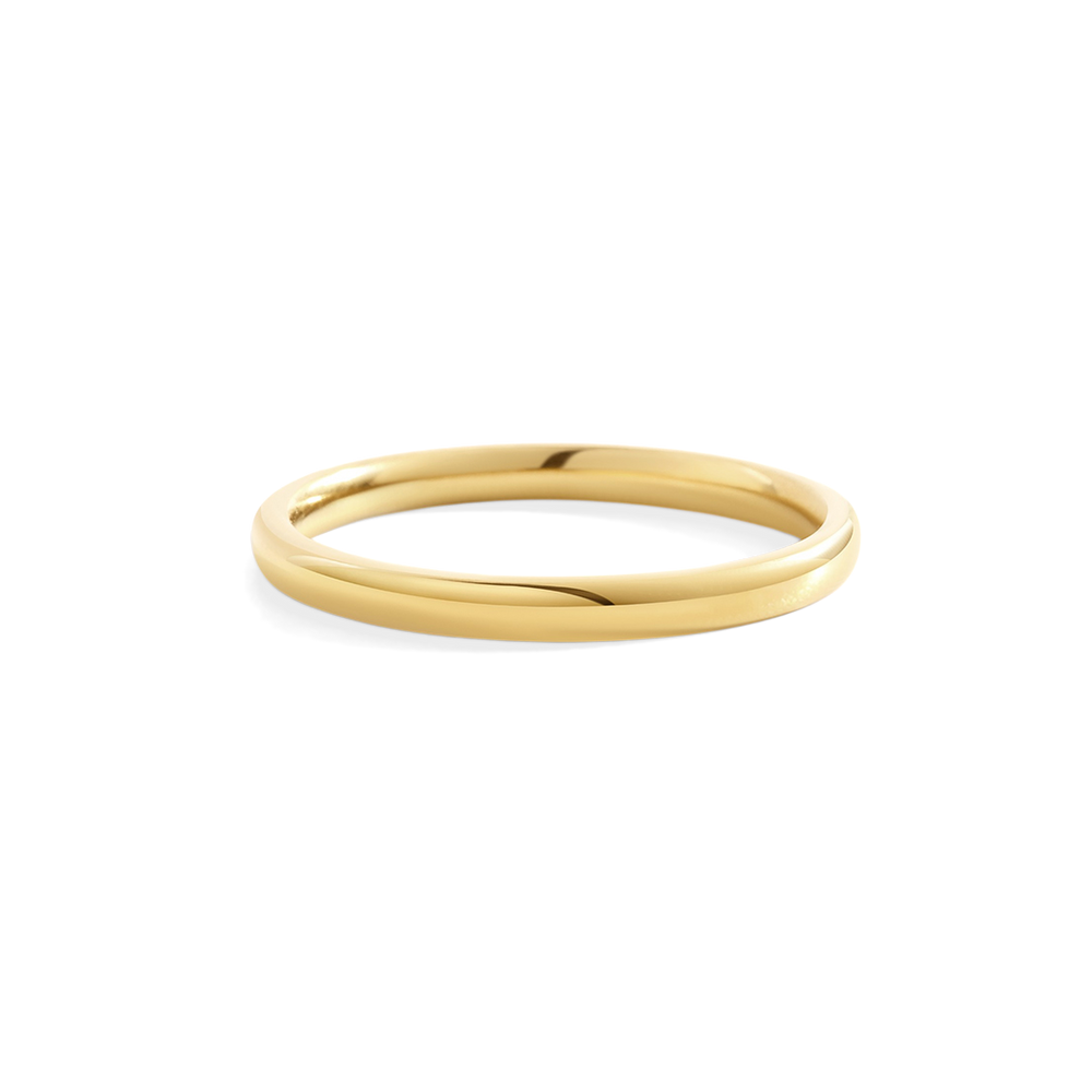 Gold ring on a white background
