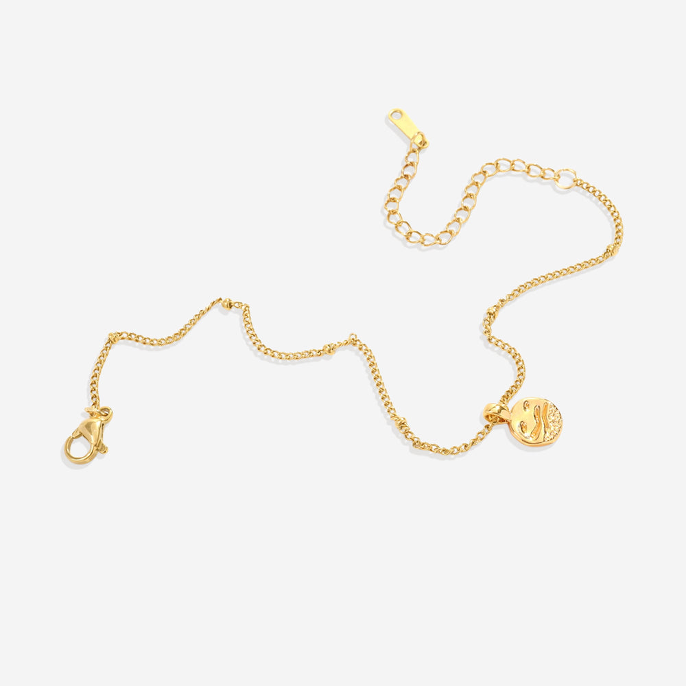 Dainty Coastal Wave Bracelet - Gold / 6.5" + 2"