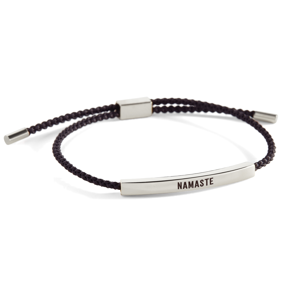 Namaste Inspire Bracelet - Silver / Midnight Black / Standard