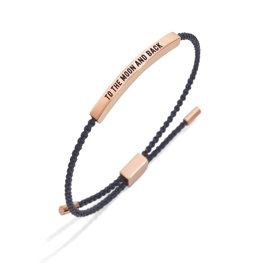 To The Moon And Back Inspire Bracelet - 18k Rose Gold Plated / Lemon Yellow / Standard