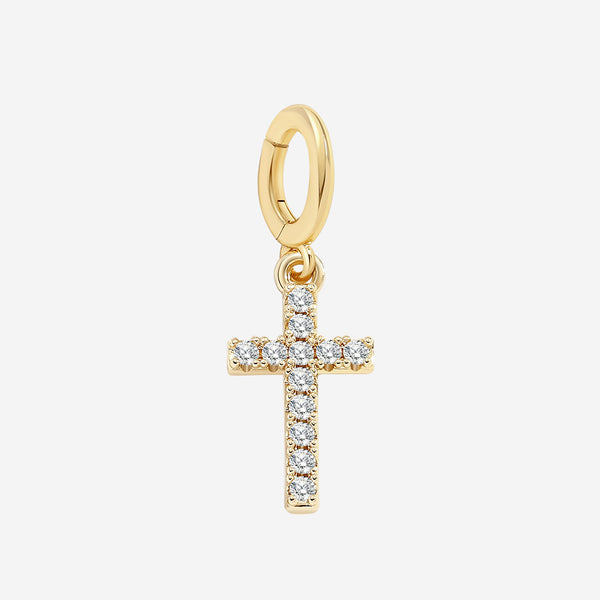 Pave Cross Charm – Mint & Lily