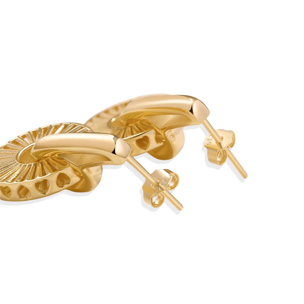 Gold Burst Drop Earrings - Default Title