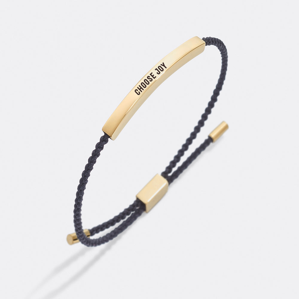 Choose Joy Inspire Bracelet - Gold / Midnight Black / Standard