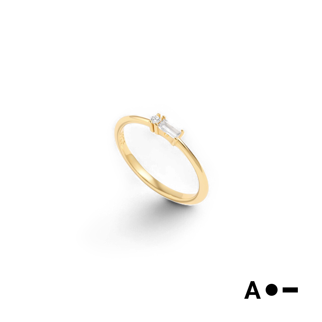 Dainty Personalized Morse Code Ring Size 12