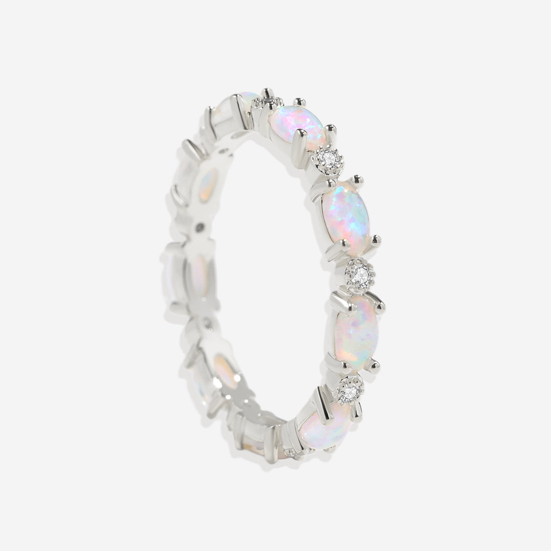 Mint & Lily Eternity Fire Opal Ring main image 0