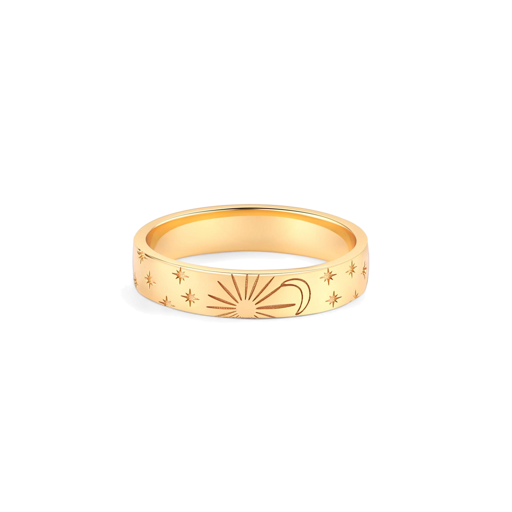 Celestial Muse Band - 18k Gold Over Sterling Silver / 5