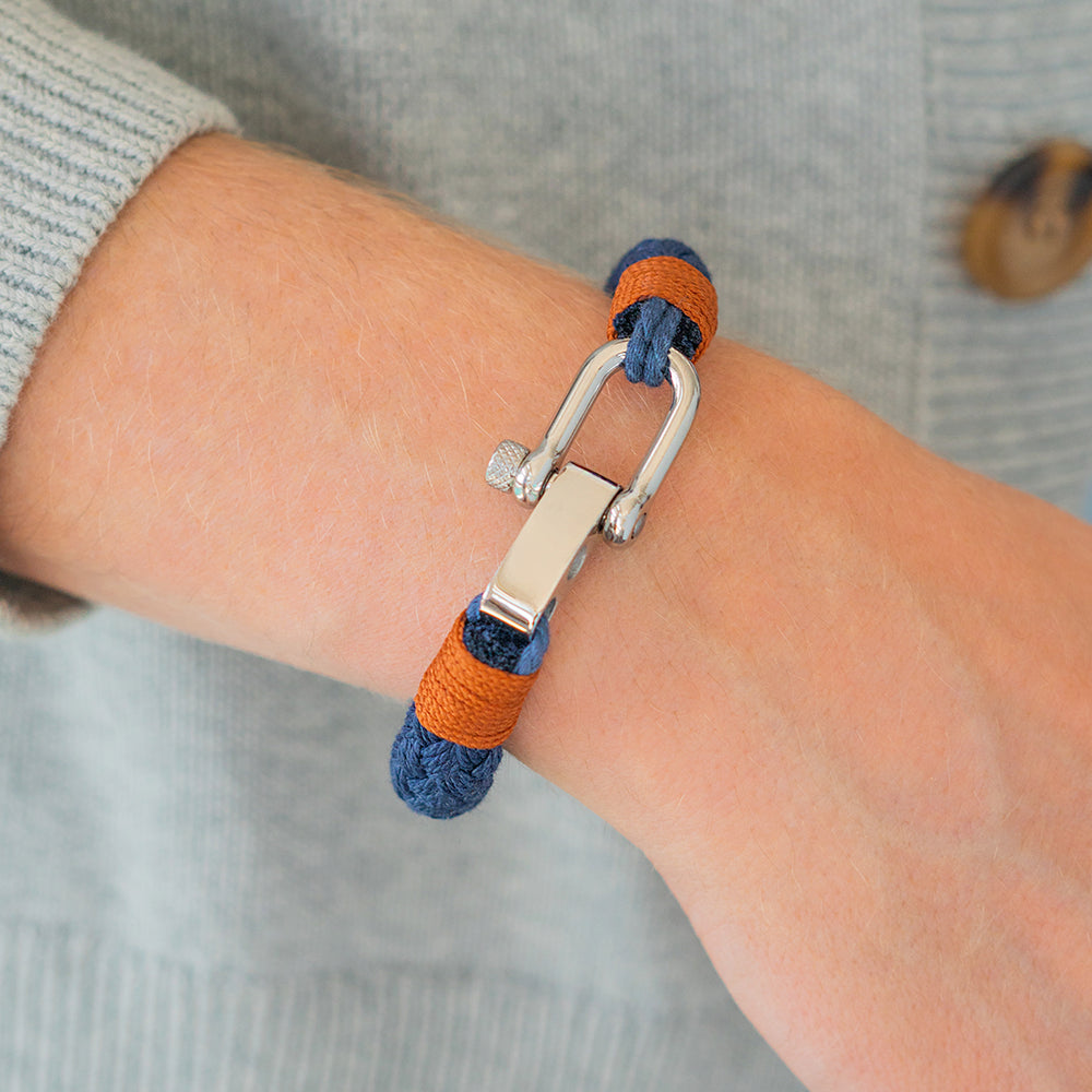Anchor Braided Bracelet - Navy