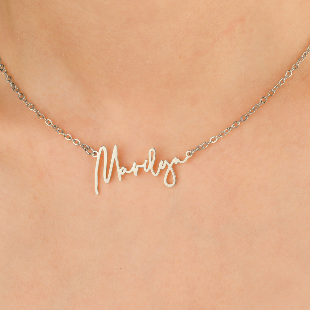 Personalized Name Necklace | Choose from 9 Styles - Silver / Monroe