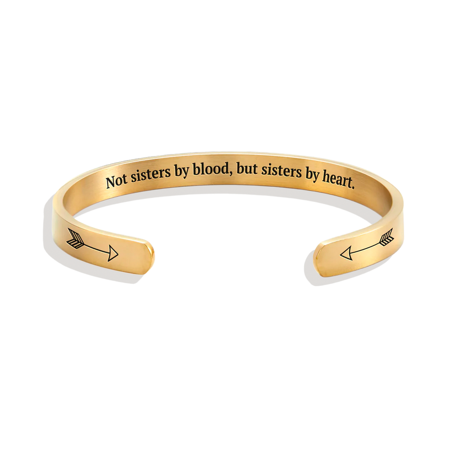 Not sisters by blood but sisters by heart necklace Clearance