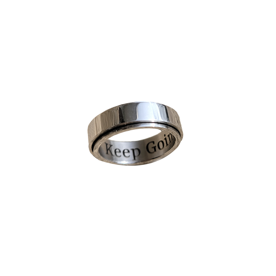 Personalized Classic Block Fidget Ring – Mint & Lily