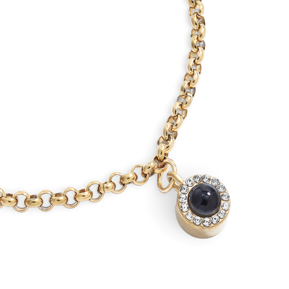 Petite Halo Photo Bracelet - Gold / 6.75" + 2"