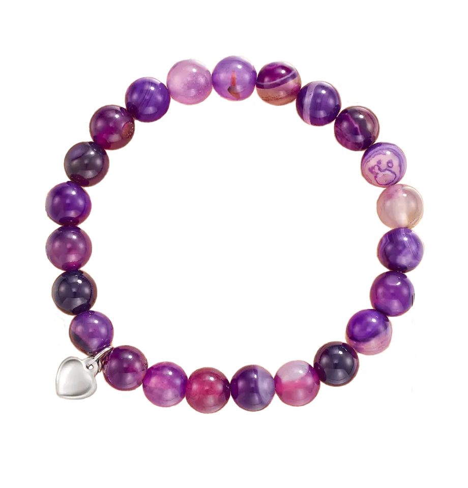 Reminder: You're Awesome Stone Bracelet - Purple Agate